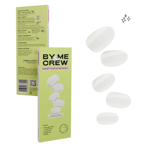 [ STOP Nail Biting & Breakage ] Clear & Transparent Semicured Gel Nail Sticker Kit