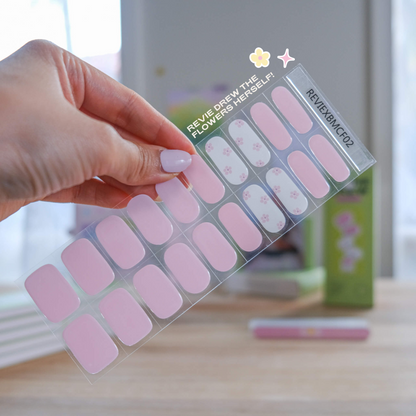 She Loves Me (Floral) Semicured Gel Nail Sticker Kit