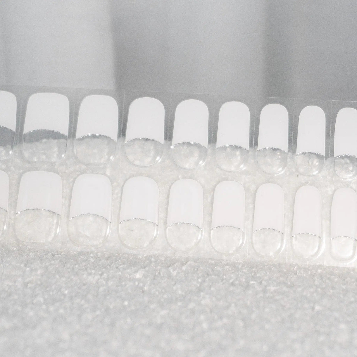 French Tip Semicured Gel Nails Sticker Kit