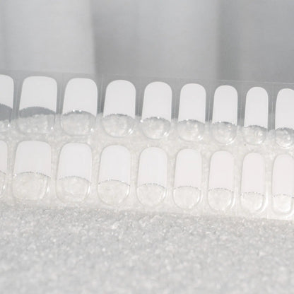 French Tip Semicured Gel Nails Sticker Kit