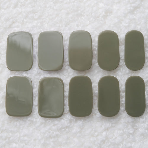 Army Green Semicured Gel Nail Stickers Kit