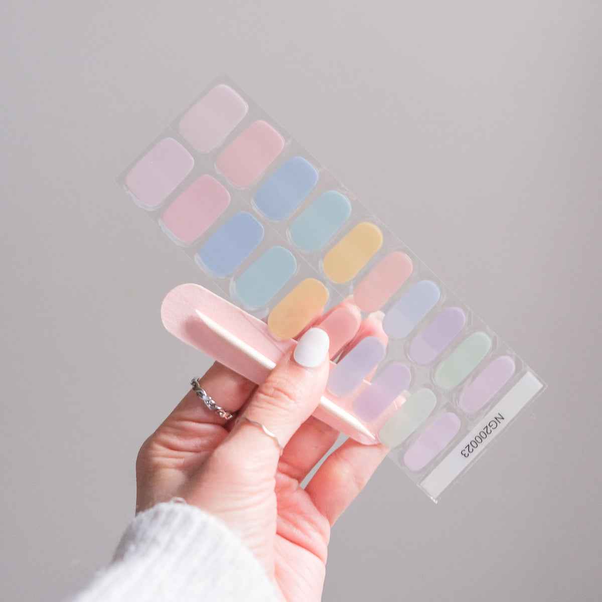 Rainbow Pastel Semicured Gel Nails Kit