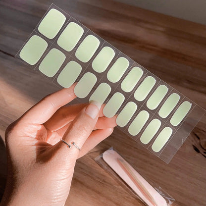 Pistachio Semicured Gel Nail Sticker Kit