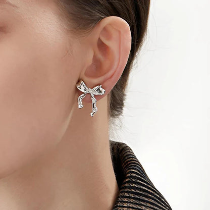 Ribbon Bow Knot Earrings