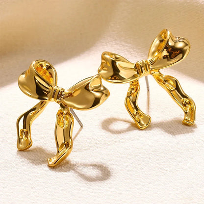 Ribbon Bow Knot Earrings