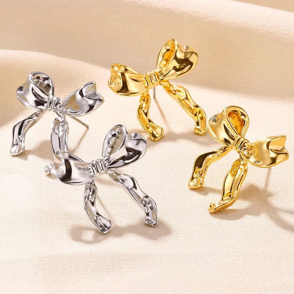Ribbon Bow Knot Earrings