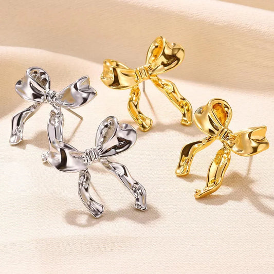 Ribbon Bow Knot Earrings